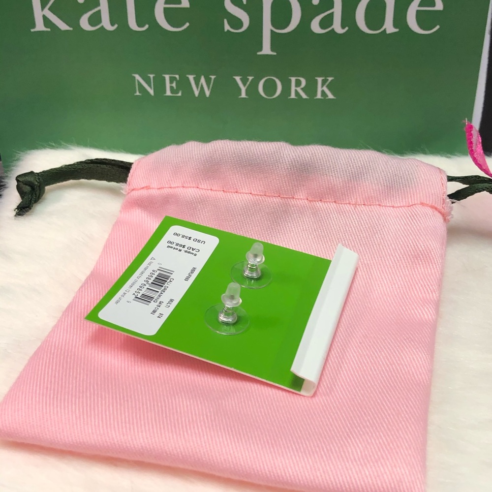 NWT KATE SPADE β οΈ CA DREAMING PAVE SHARK EARRINGS - Picture 6 of 6